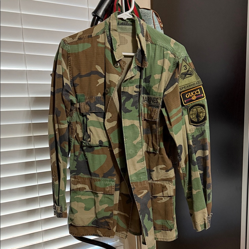Gucci Green Camouflage Field Jacket